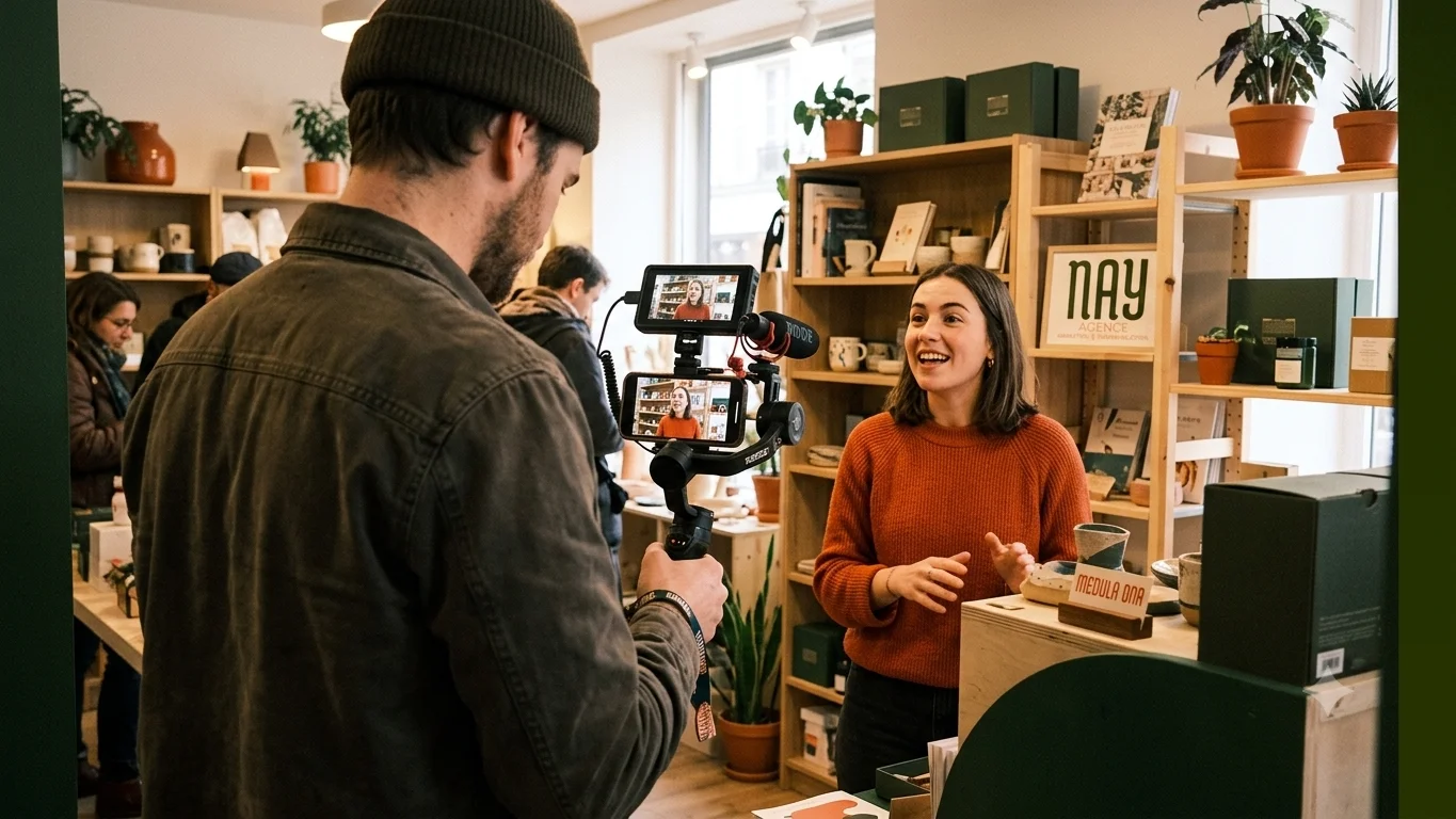 Tournage NAY Agence en boutique